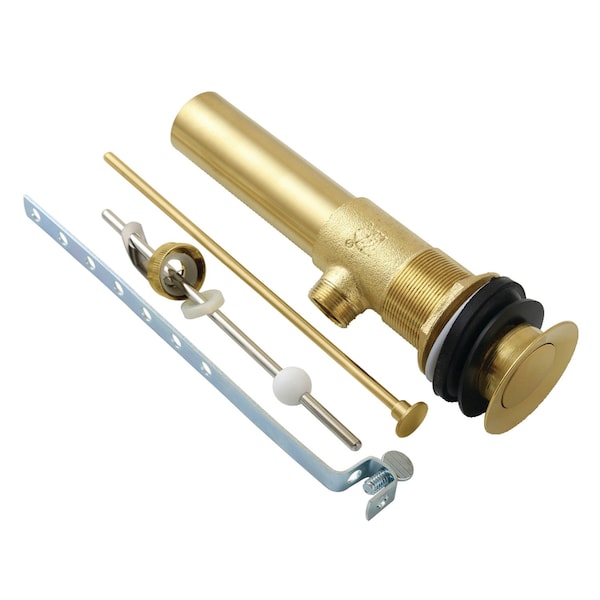 Brass PopUp Drain with Overflow, 22 Gauge, Brushed Brass